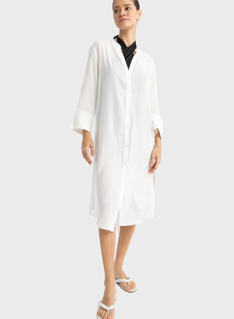 DeFacto Button Down Beachwear Dress
