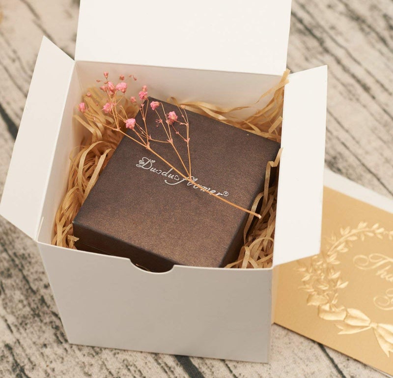MESHA 4x4x4'' White Gift Boxes 50 PC Bulk Small Gift Box with Lids, Kraft Paper Boxes for Presents, White Bridesmaid Proposal Box for Packaging - Image 5