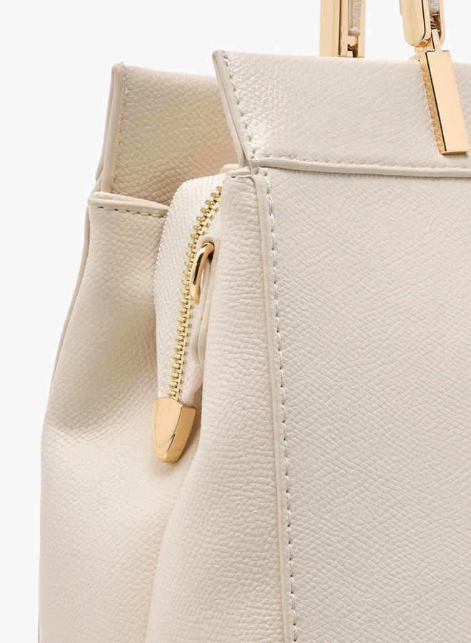 Le Confort Monogram Embossed Tote Bag with Detachable Strap and Zip Closure