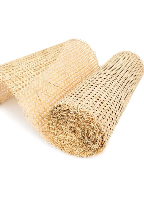 120x90cm/4x3 Feet Width Rattan Cane Webbing Roll Hexagon Weave Pre-Woven Cane Mesh Net Open Weave Wicker Cane Webbing Rattan Sheets for Art Works, Cabinet, Bed, Chair, Furniture