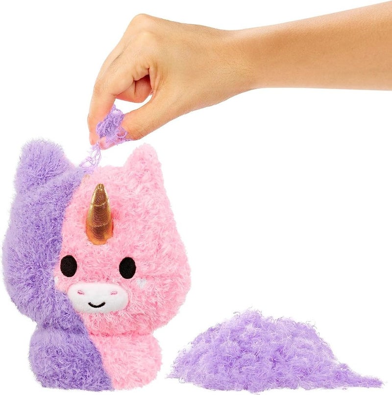 Fluffie Stuffiez Unicorn Small Collectible Feature Plush - Surprise Reveal Unboxing with Huggable ASMR Fidget DIY Fur Pulling, Ultra Soft Fluff - Image 2