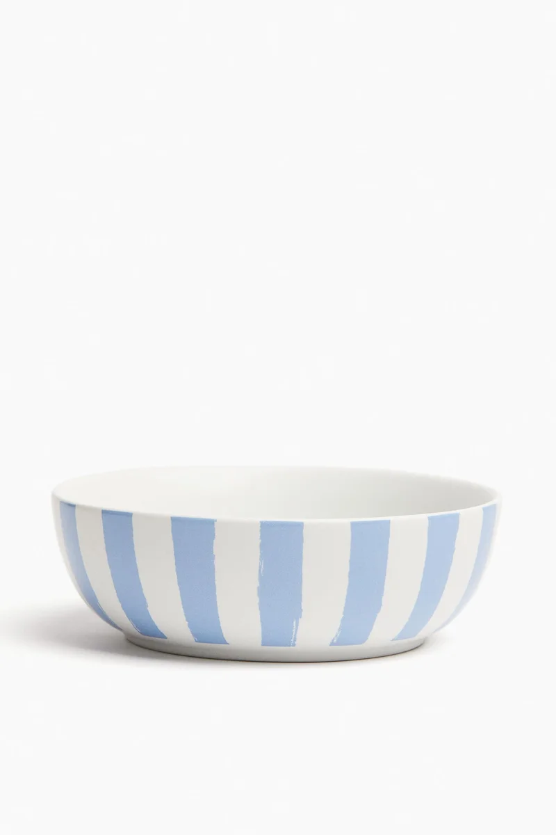 H&M Striped porcelain bowl
