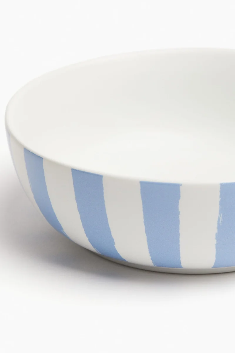 H&M Striped porcelain bowl