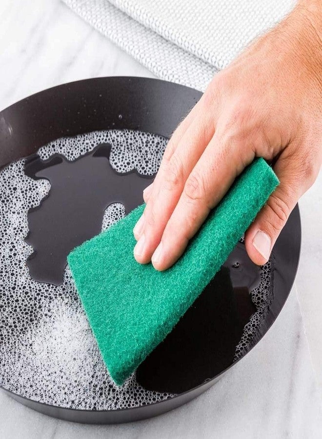 VG CRAFT Heavy Duty Super Jumbo Nylon Green Scrub Brite Pad - Pack of 10 Multipurpose Long Lasting Stain Removal Scratch Proof Kitchen Utensil Scrubber for Dishwashing Bathroom Toilet - Image 3
