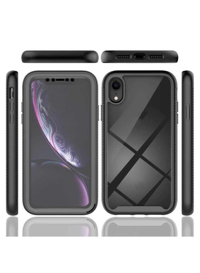 اس-توب جراب لهاتف iPhone XR من سلسلة Starry Sky بلون سادة مقاوم للصدمات من البولي كربونات + جراب TPU مع فيلم PET - Image 2