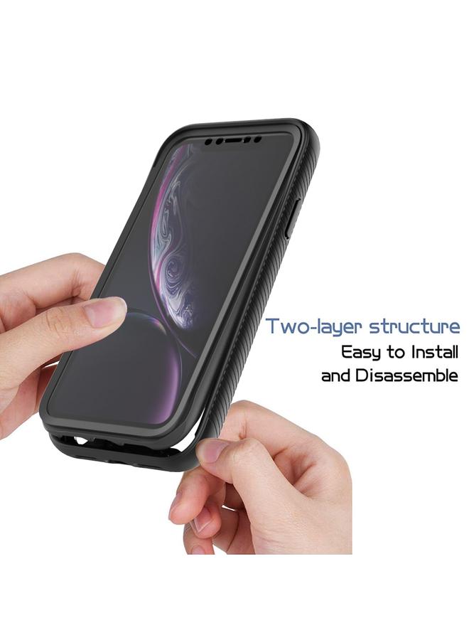 اس-توب جراب لهاتف iPhone XR من سلسلة Starry Sky بلون سادة مقاوم للصدمات من البولي كربونات + جراب TPU مع فيلم PET - Image 3