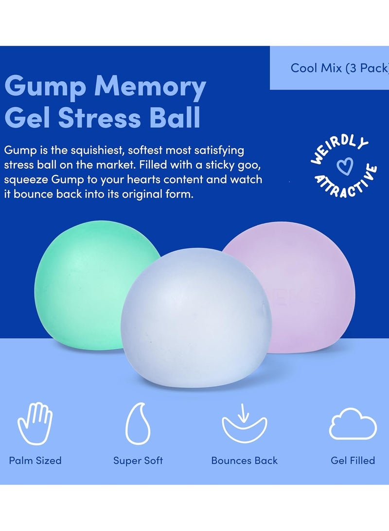 general Stress Balls,Silky Soft Memory Gel,Squishy Fidget Toy for Kids and Adults,Cool,Pack of 3 - Image 2
