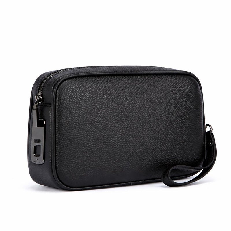 Unisex Smart Fingerprint Lock Hand bag with Anti-Theft Technology - 2-Zipper Security, 10-Fingerprint Capacity, Handle & Golden-Tone Hardware, Compatible with Smartphones/Tablets/Laptops - Image 1