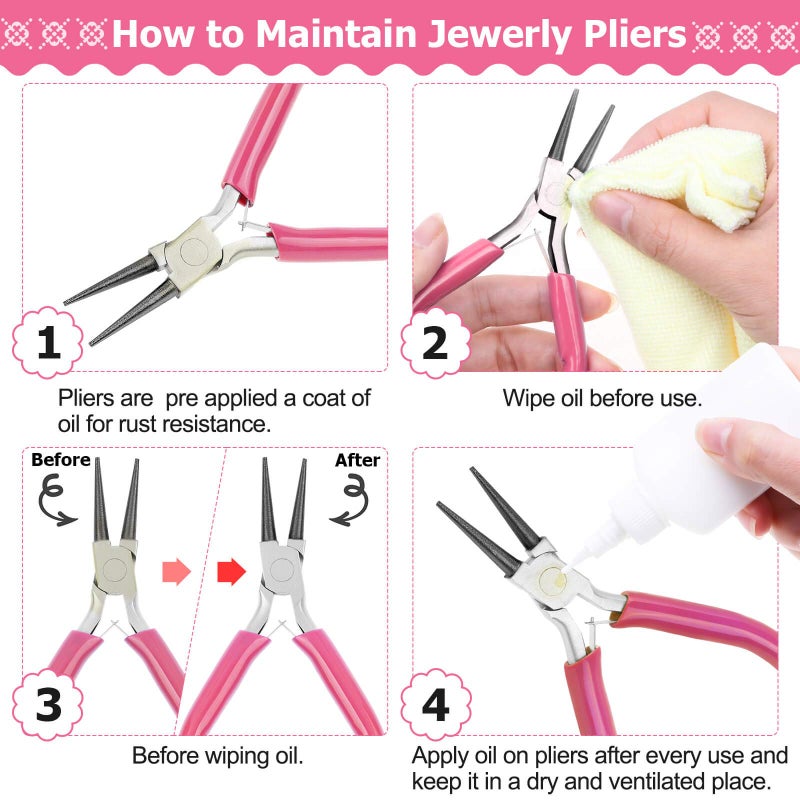 cridoz Jewelry Making Supplies, Jewelry Making Tools Kit with Jewelry Pliers, Beading Wire, Jewelry Beads and Charms Findings for Jewelry Necklace Earring Bracelet Making Repair - Image 2