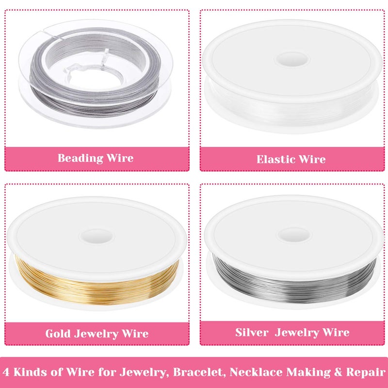 cridoz Jewelry Making Supplies, Jewelry Making Tools Kit with Jewelry Pliers, Beading Wire, Jewelry Beads and Charms Findings for Jewelry Necklace Earring Bracelet Making Repair - Image 5