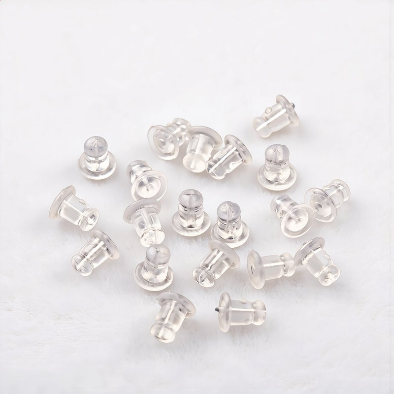 Durable Long Lasting Clear Ear Backs Abrasion Resistant No Deform Earring Stoppers - Image 3