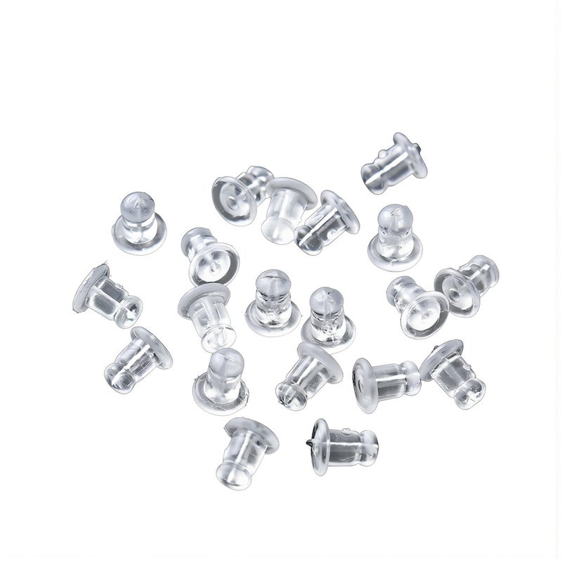 Durable Long Lasting Clear Ear Backs Abrasion Resistant No Deform Earring Stoppers - Image 1