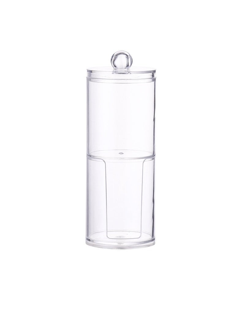 Generic Two-Layer Cotton Pads Container Storage Box Clear  - Image 2