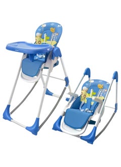MUMS PLANET Baby High Chair, Baby Feeding Chair Snack High Chair Seat Toddler Booster Furniture Detachable Double Tray Non-Slip Feet Adjustable Legs for Baby & Toddler 