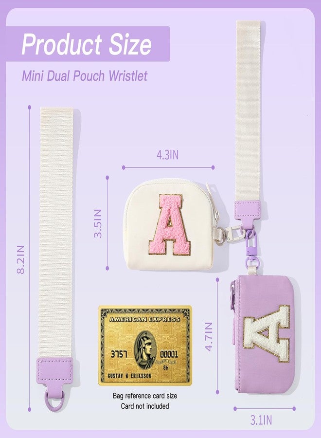 SENDEFN Mini Zip Around Dual Coin Pouch Wristlet Wallets for Women Portable Detachable Leather Keychain Pocket Purse - Image 2