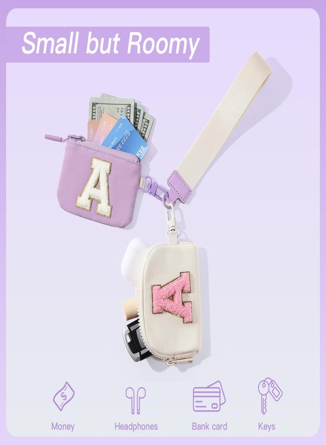 SENDEFN Mini Zip Around Dual Coin Pouch Wristlet Wallets for Women Portable Detachable Leather Keychain Pocket Purse - Image 3