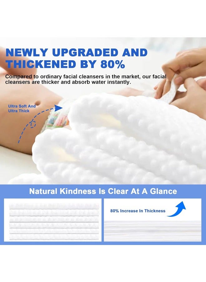 Face Towels,Disposable Face Towelette,Makeup Remover Dry Wipes, Soft & Skin Friendly Face Towelettes Disposable, Biodegradable Facial Clean Towels,Lint-Free Towelettes for Cleansing,Thick Face Towel for Sensitive Skin, Makeup Removing,Facial Cleansing,Nursing,Travel,Ultra Soft,1 Pack - Image 5