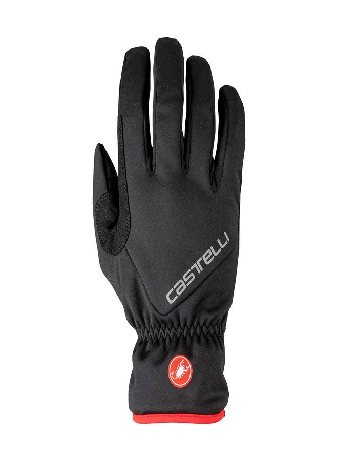 CASTELLI Men’s Entrata Thermal 2 Glove, Windproof, Insulated Cycling Gloves, Touchscreen Compatible for Cold-Weather Rides - Black - Large - Image 1