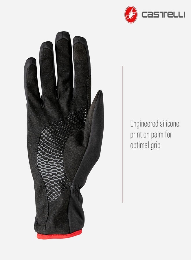CASTELLI Men’s Entrata Thermal 2 Glove, Windproof, Insulated Cycling Gloves, Touchscreen Compatible for Cold-Weather Rides - Black - Large - Image 3