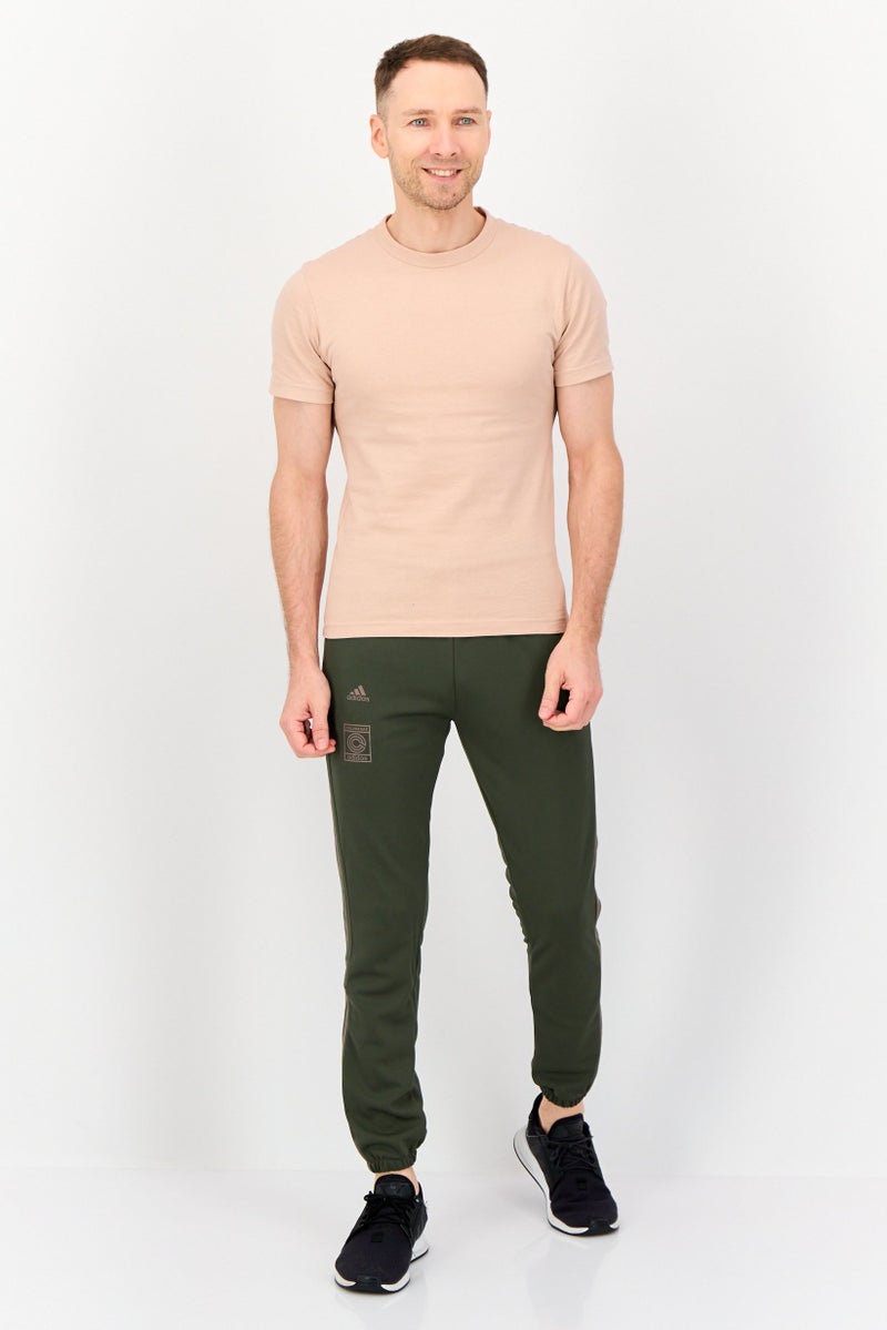 Adidas Men Calabasas Sportswear Fit Running Track Pants, Olive - Image 4