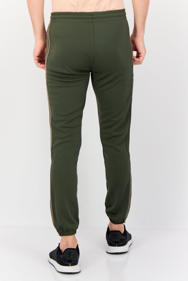 Adidas Men Calabasas Sportswear Fit Running Track Pants, Olive - Image 3