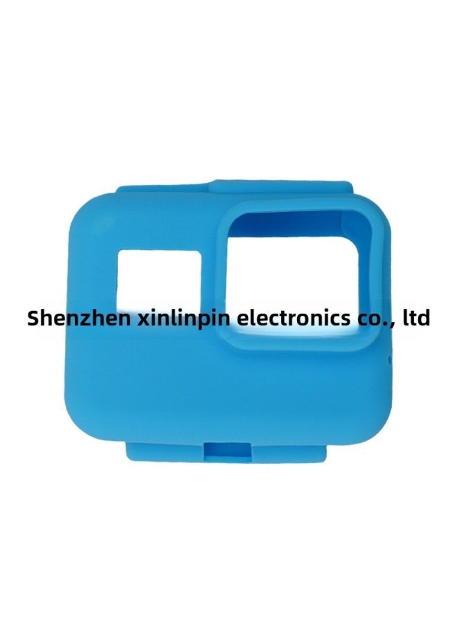 Gopro Hero5/6/7 Blacksh Camera Lens Cover Silicone Cover Frame Protective Case Accessory Set-Color:Sky Blue Border Set + Pearlescent Bag - Image 1