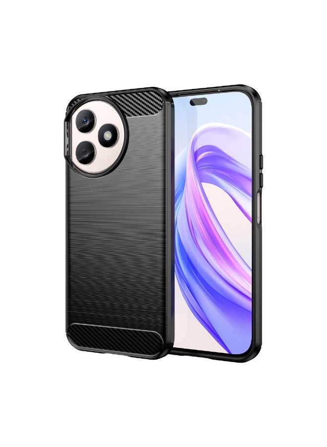 Case For Honor X50i Plus 5G  , - Protection Brushed Carbon Fiber Cover Shockproof - Anti-Scratch Case Slip-Resistant - Black - Image 1