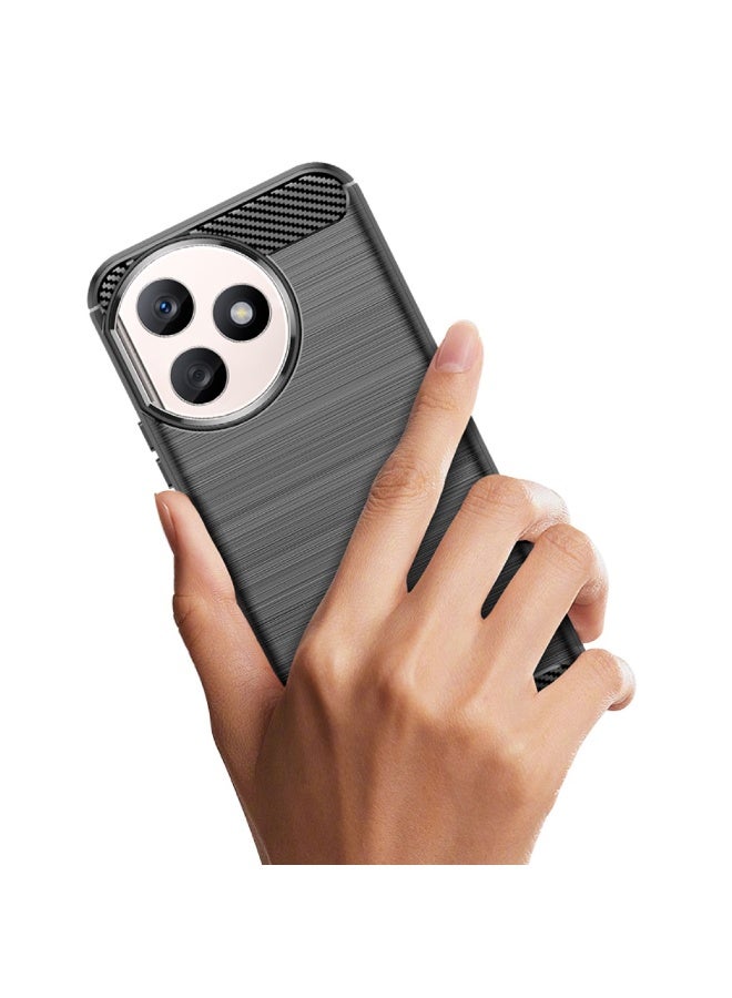 Case For Honor X50i Plus 5G  , - Protection Brushed Carbon Fiber Cover Shockproof - Anti-Scratch Case Slip-Resistant - Black - Image 4