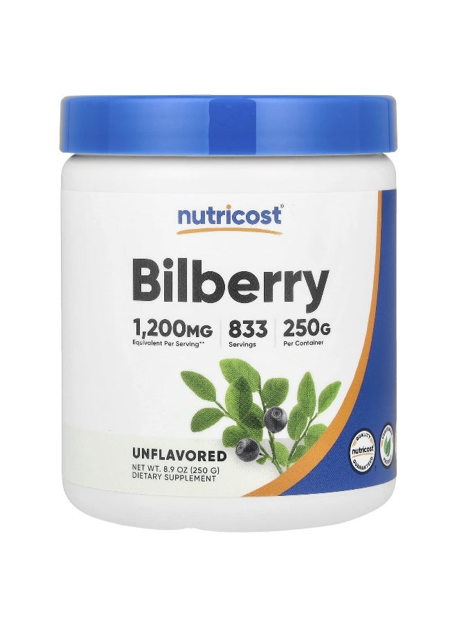 Nutricost Nutricost, Bilberry Powder, Unflavored, 8.9 oz (250 g)  - Image 1
