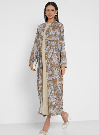 Printed Abaya Set