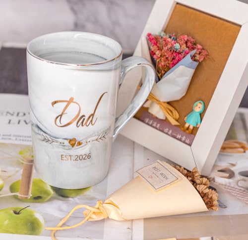 Mugpie Dad and Mom Couple Mugs - New Parents Gifts First Time Pregnancy Gifts EST 2026 Dad and Mom Coffee Mug Set- Elegant Gift for Baby Shower Mother's Day Father's Day - 12.5oz Ceramic Coffee Cup - Image 5