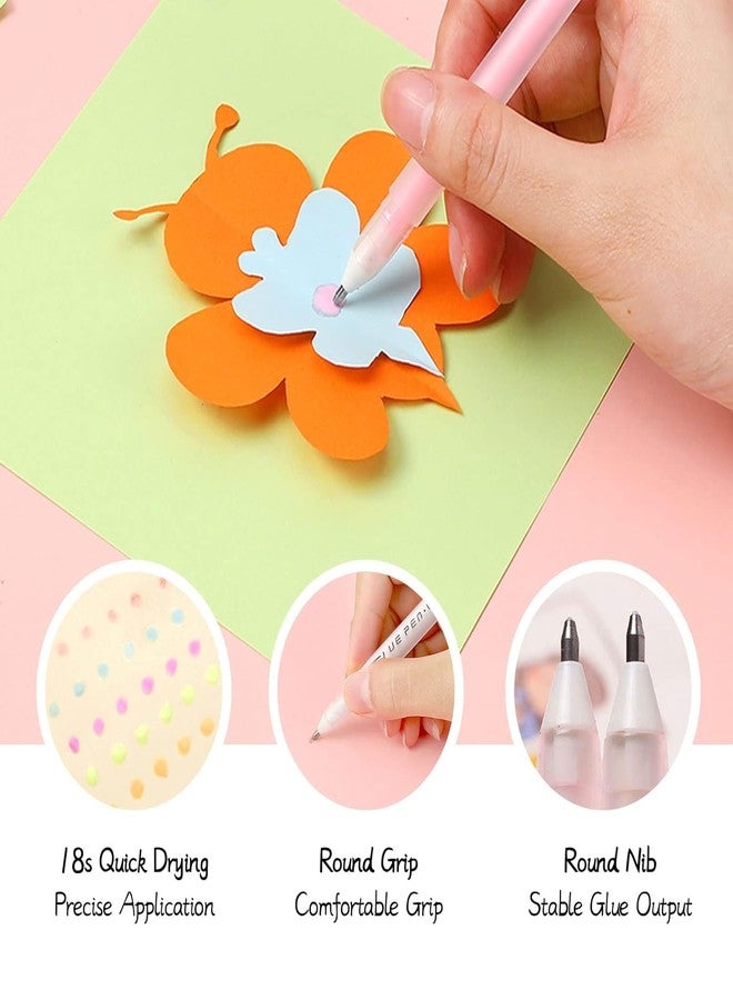 AMGZLE Quick-dry glue pen for scrapbooking, compatible with multi-color adhesive glue pens Glue Pens for Making Papercrafts and DIY Drawings. (6 Colours) - Image 3