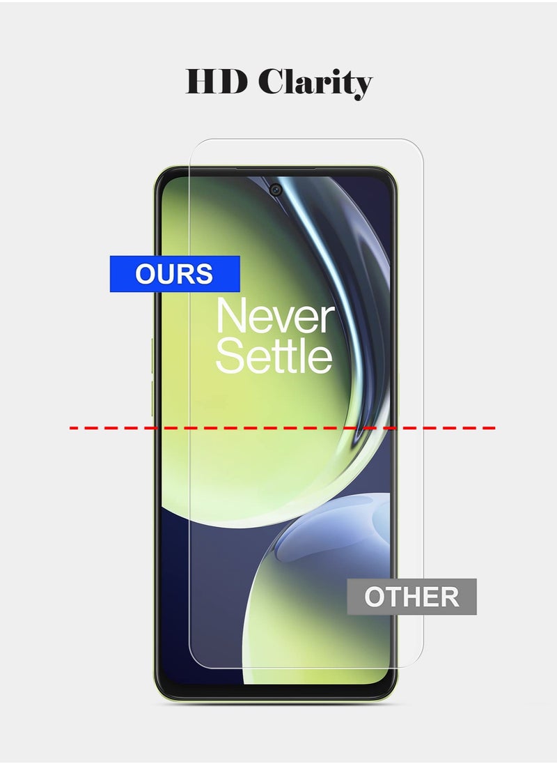 Techie - HD Tempered Glass Screen Protector for OnePlus Nord CE 3 Lite - Anti Reflection Anti Bubbles 9H Hardness 0.33 mm Rounded Edges Easy Installation - Image 1