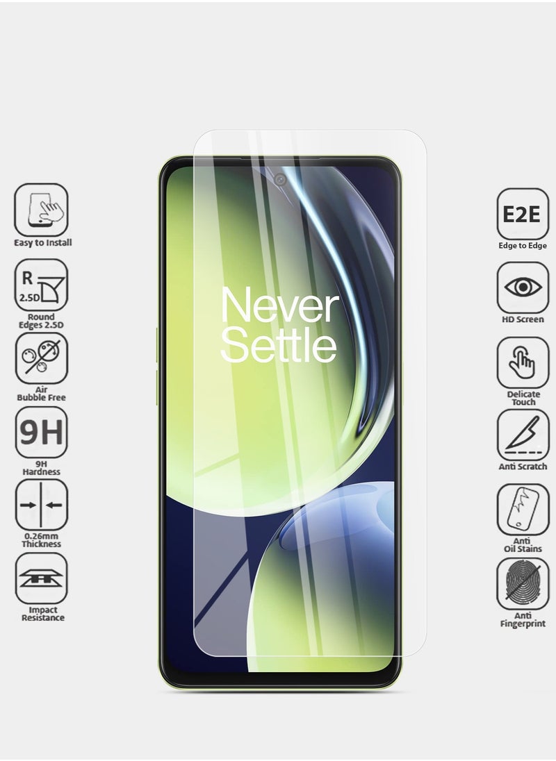 Techie - HD Tempered Glass Screen Protector for OnePlus Nord CE 3 Lite - Anti Reflection Anti Bubbles 9H Hardness 0.33 mm Rounded Edges Easy Installation - Image 1