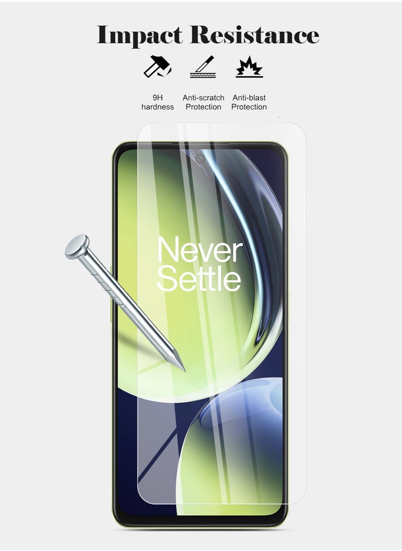Techie - HD Tempered Glass Screen Protector for OnePlus Nord CE 3 Lite - Anti Reflection Anti Bubbles 9H Hardness 0.33 mm Rounded Edges Easy Installation - Image 1