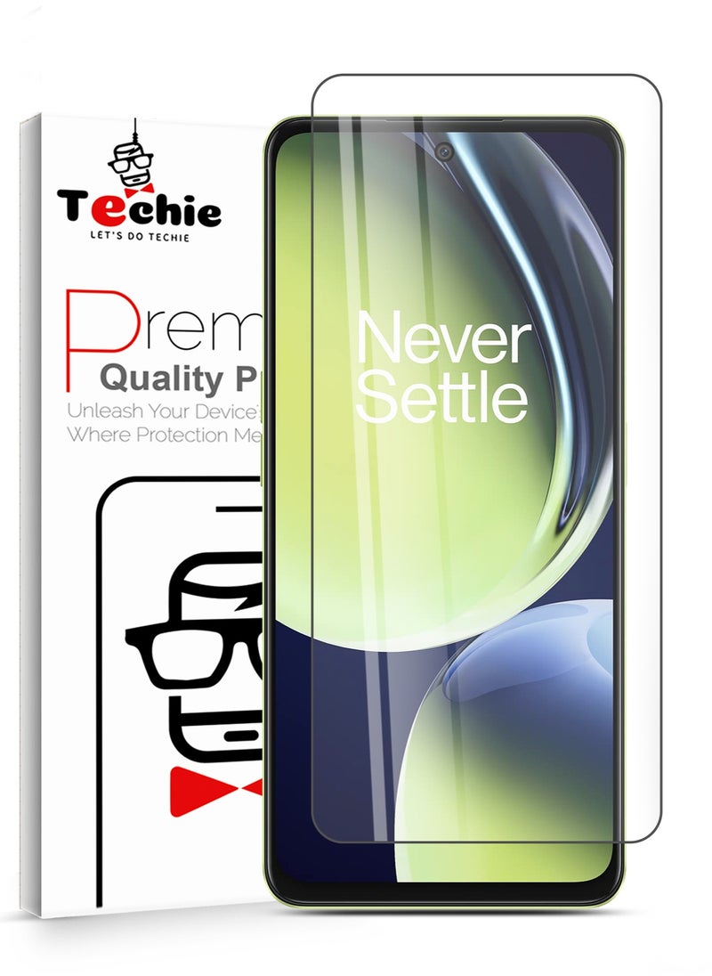 Techie - HD Tempered Glass Screen Protector for OnePlus Nord CE 3 Lite - Anti Reflection Anti Bubbles 9H Hardness 0.33 mm Rounded Edges Easy Installation - Image 1