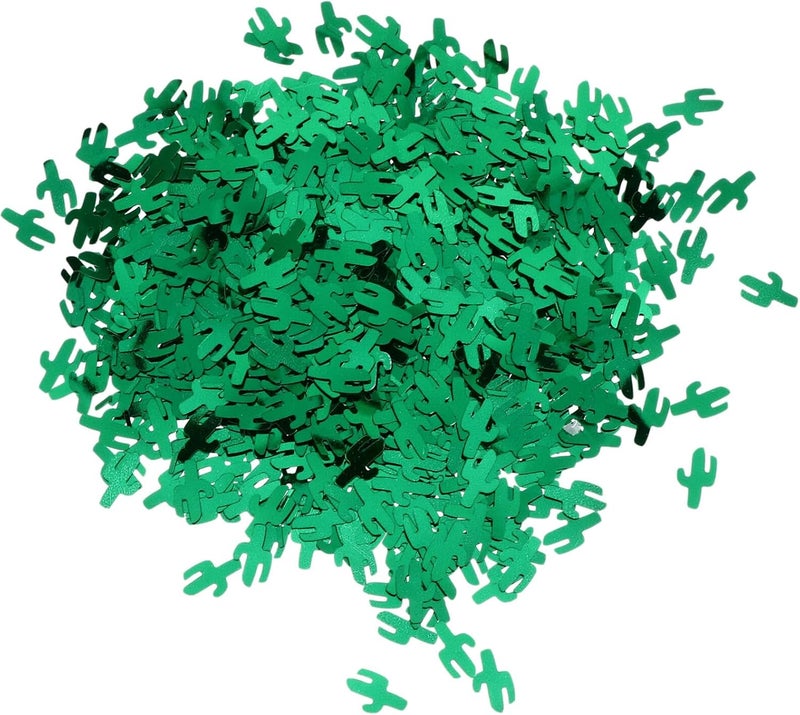 Hawaiian Cactus Table Confetti 45g Green Sequins Decorative Festival Party Confetti Ornament for Luau Tropical Party Table Decor - Image 1