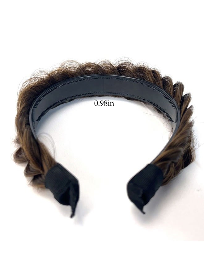 TOECWEGR Braided Headband WithTooth Wide Braid Messy Hair Hoop WomenFashion Hair Accessories - Image 2