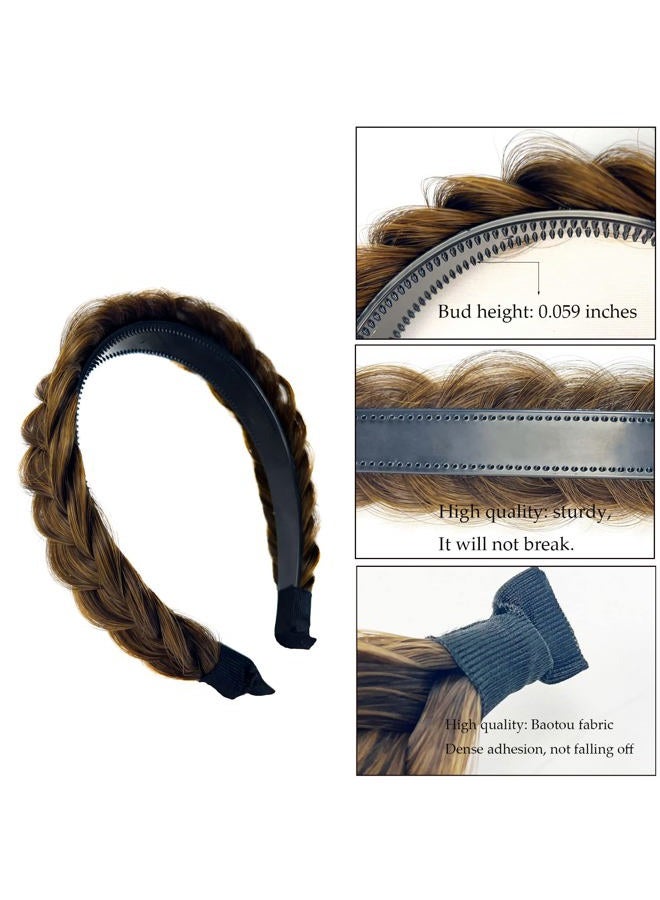 TOECWEGR Braided Headband WithTooth Wide Braid Messy Hair Hoop WomenFashion Hair Accessories - Image 4