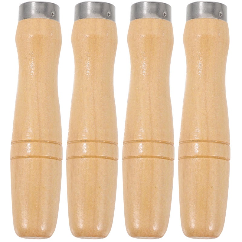 4pcs Wooden File Handle Replacement Grip with 8.9mm Large Hole for Rasp Cutter Workshop Carpentry - Image 2