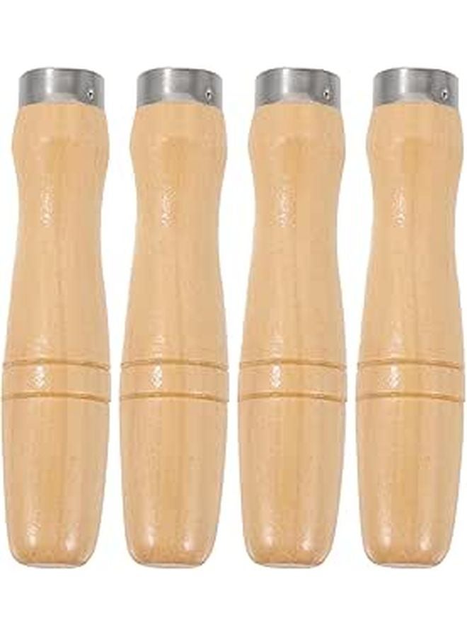 4pcs Wooden File Handle Replacement Grip with 8.9mm Large Hole for Rasp Cutter Workshop Carpentry - Image 1