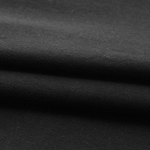 palglg Mens Long Sleeve Muscle Slim Fitted Cotton Henley T-Shirt with Buttons Black L - Image 4