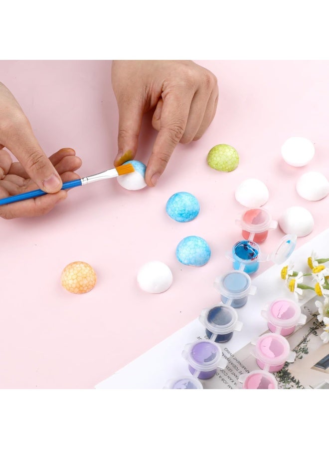 SYOSI Foam Balls for Crafts, Polystyrene Craft Balls, White Styrofoam Hemispheres for DIY Floral Arrangements, Christmas Ornaments, Home Decor Projects, 2 Inch Diameter Half Round Foam Spheres (24-Pack) - Image 4