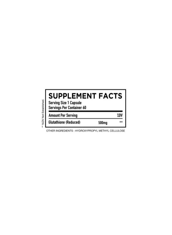 HC Nutrition Glutathione 60 Capsule - Image 3