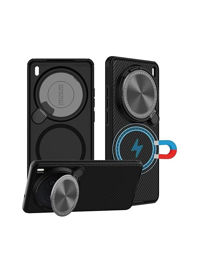 General Case for Vivo X200 Pro, Camera Lens Privacy Protection Folding Kickstand Holder, TPU Bumper PC Back Cover Compatible with MagSafe Corners Shockproof  - Image 1