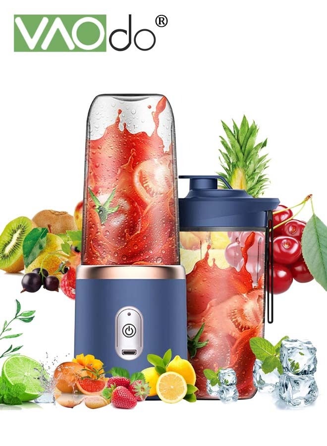 VAOdo Portable Mini Blender, Electric Hand Blender, Single-Serve Blender with 304 Stainless Steel Blades, Back to School Personal Mixer for Travel Sports Kitchen - Image 3