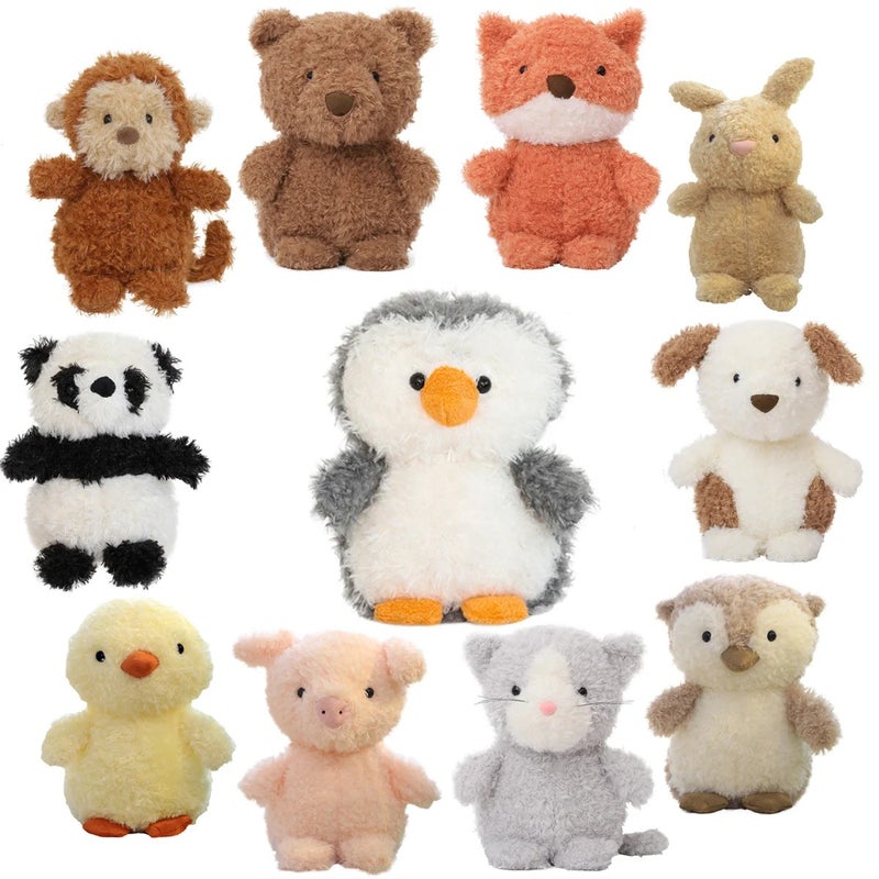 Y&D 20 cm Curly Teddy Fur Animal Bunny Sheep Pig Duck Owl Dof Fox Bear Plush Toys Furry Stuffed Doll Plushie Peluche De Animales - Image 2