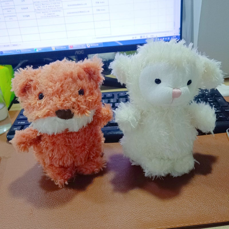 Y&D 20 cm Curly Teddy Fur Animal Bunny Sheep Pig Duck Owl Dof Fox Bear Plush Toys Furry Stuffed Doll Plushie Peluche De Animales - Image 5