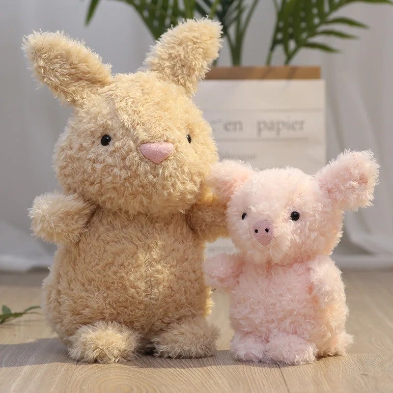 Y&D 20 cm Curly Teddy Fur Animal Bunny Sheep Pig Duck Owl Dof Fox Bear Plush Toys Furry Stuffed Doll Plushie Peluche De Animales - Image 4