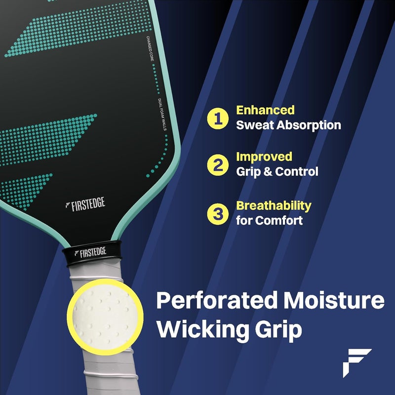 FIRSTEDGE Zeroslip Universal Overgrips - Suitable for Pickleball, Padel, Tennis, Badminton & Squash (Pack of 3) - Image 4